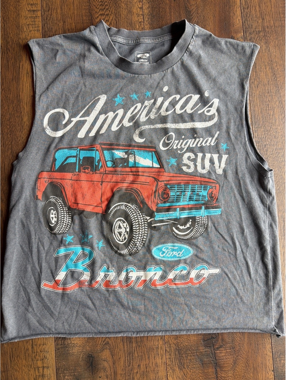 Ford America's Original SUV Bronco Sleeveless Graphic T-Shirt Size M
